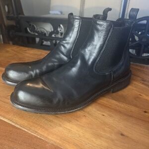 J&M 1850 Johnston & Murphy Boots Sz 11.5 16 Ankle Chelsea  Black